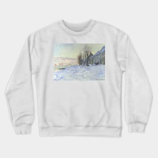 Lavacourt Under Snow by Claude Monet Crewneck Sweatshirt